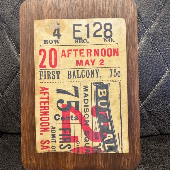 Other - VTG Ticket Stub to Buffalo Bill Cody's Wild West Show Madison Square